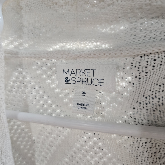 Market & Spruce Cream Open Front Cardigan - Picture 5 of 5